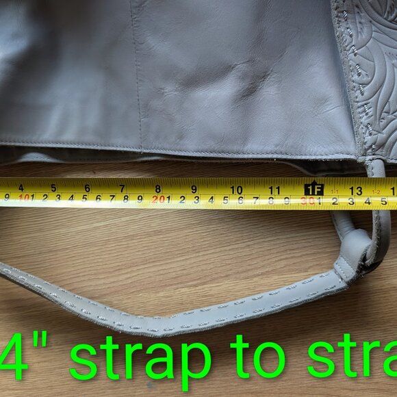 SAK LOS FELIZ SOFT SUPPLE LEATHER SLOUCHY HOBO TOTE SIZE LARGE DOVE GRAY - Picture 9 of 11